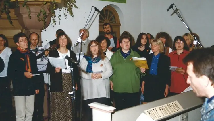 Okt. 1998: Regenbogenfest mit C. Bittlinger