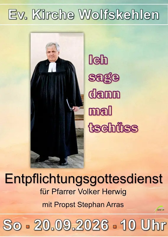 Plakat Entpflichtungsgottesdienst Pfr.Volker Herwig