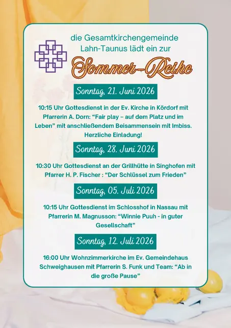 Sommergottesdienste