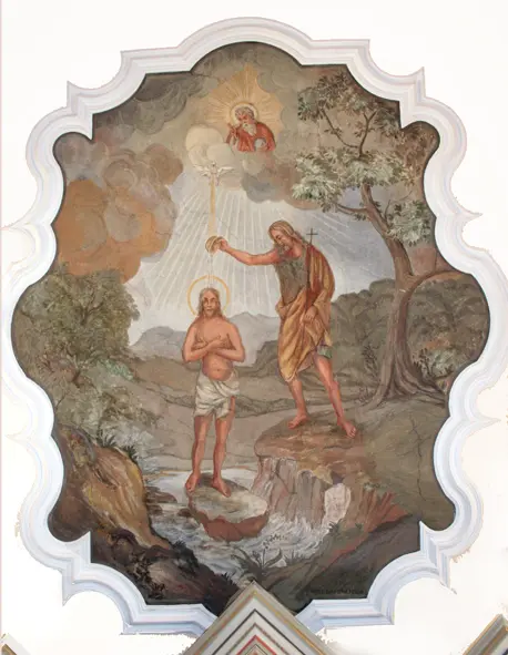 Deckengemälde Taufe Jesu Christi