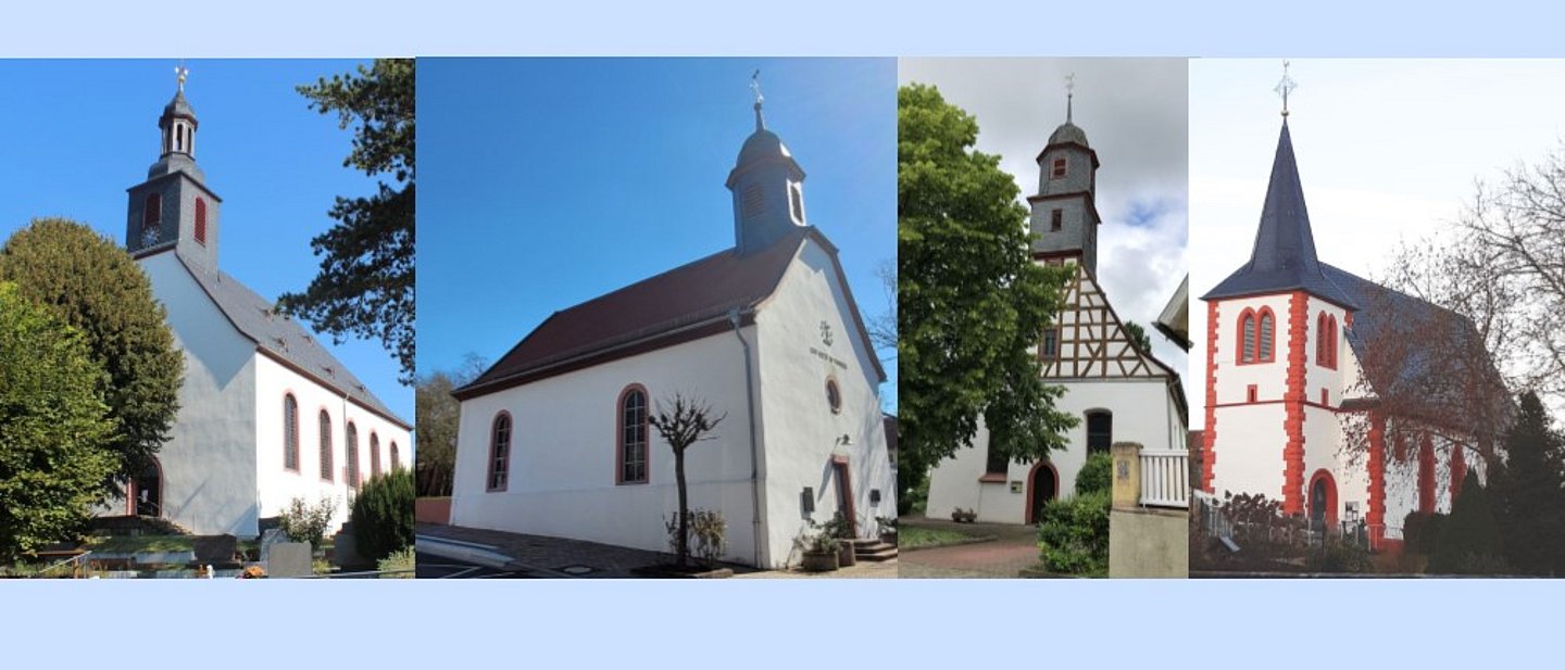 Collage der Kirchen des Nachbarschaftsraums