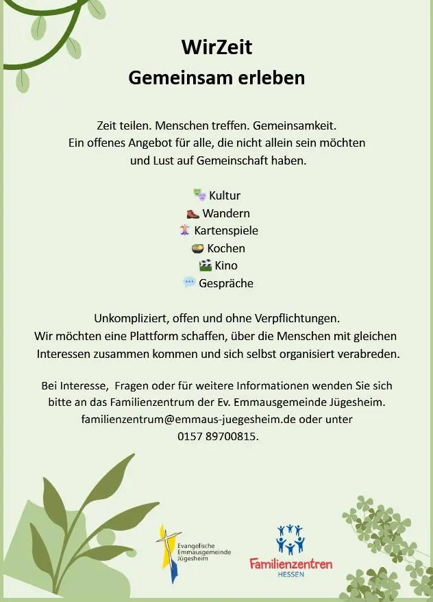 Wir Zeit Gemeinsam erleben