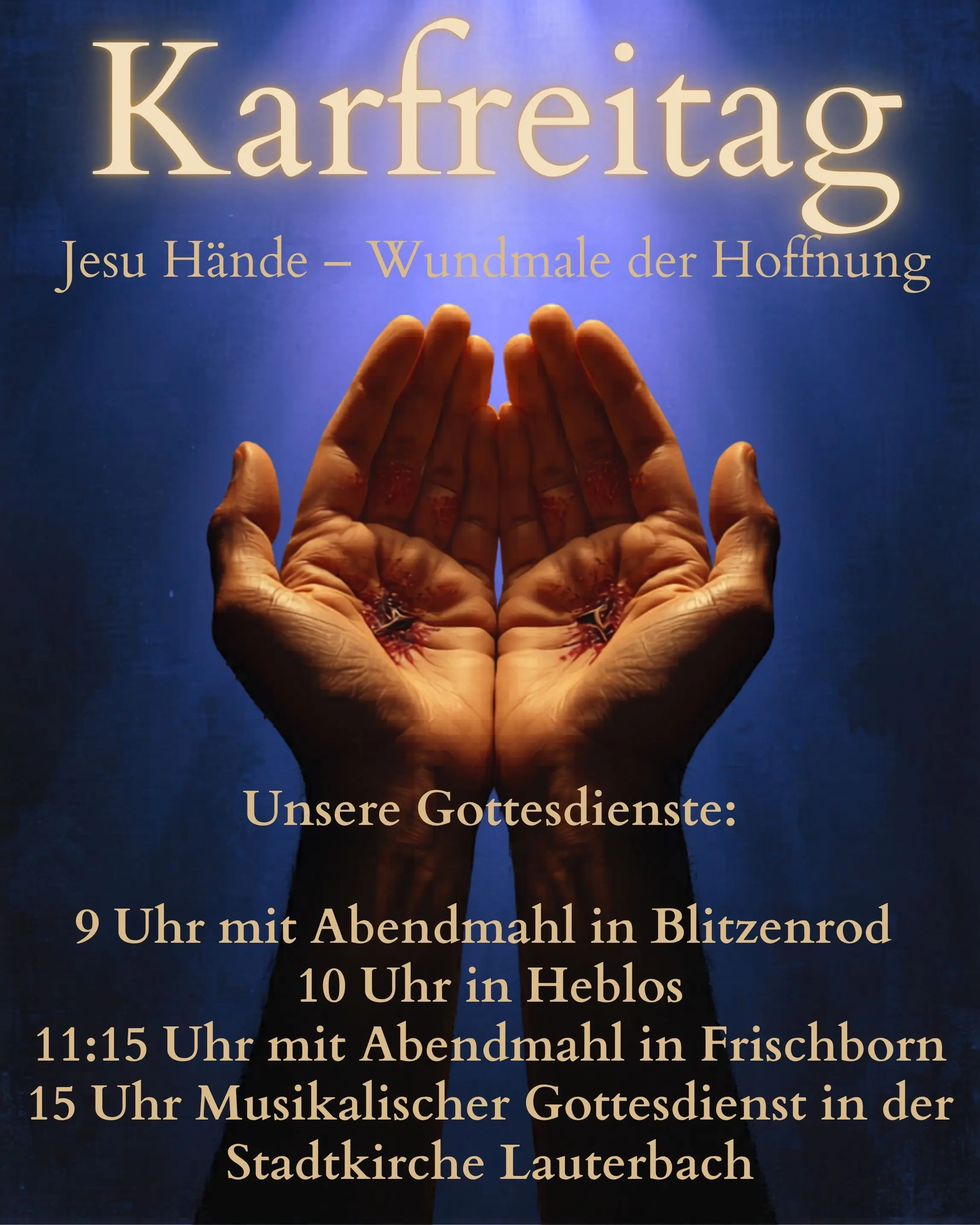 Karfreitag Jesu Hände - Wundmale der Hoffnung