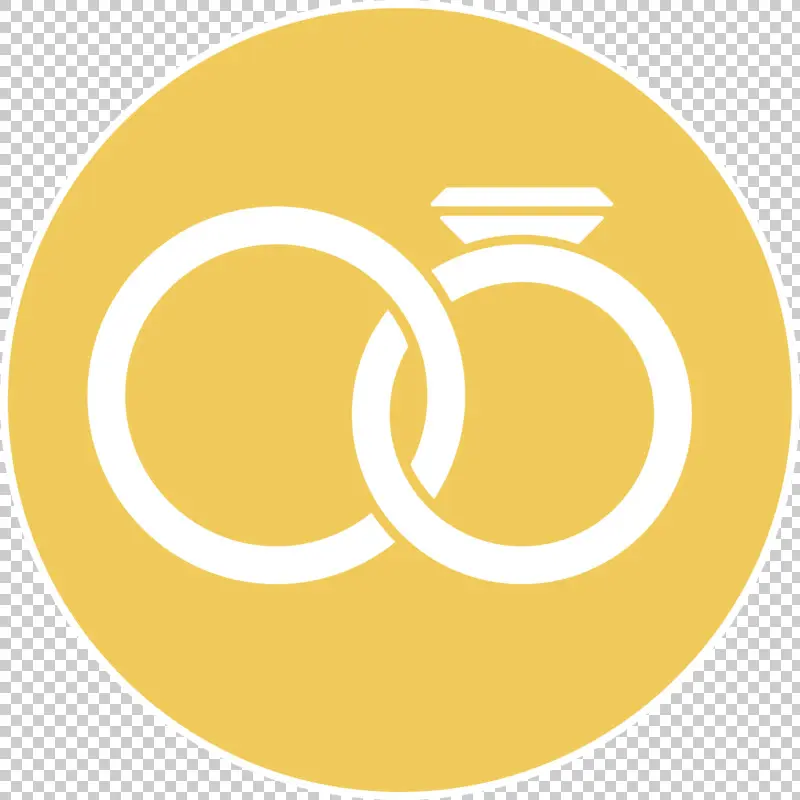 Symbol goldene Hochzeit farbig als PNG Datei