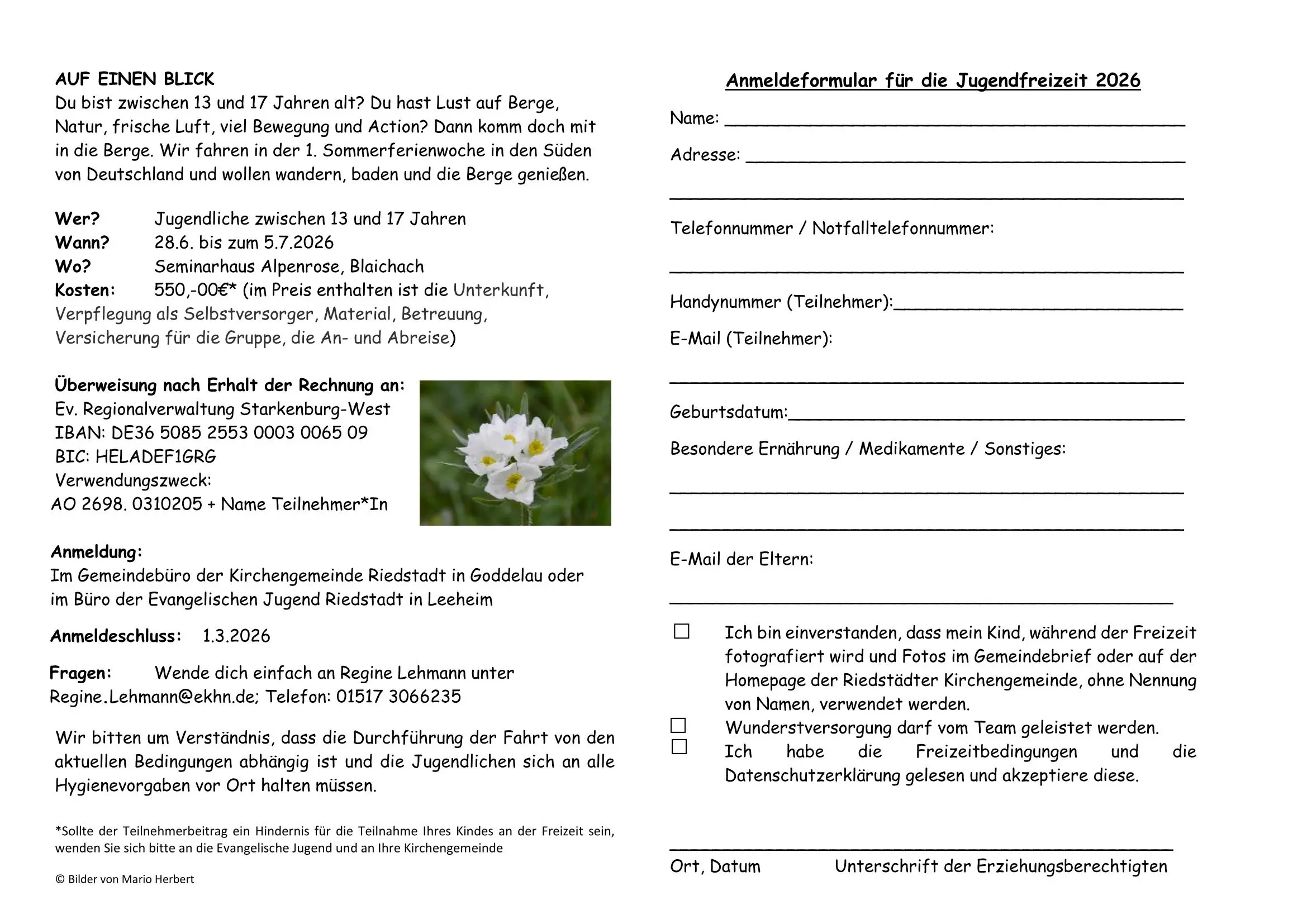 Jugendfreizeit 2026 Flyer s2