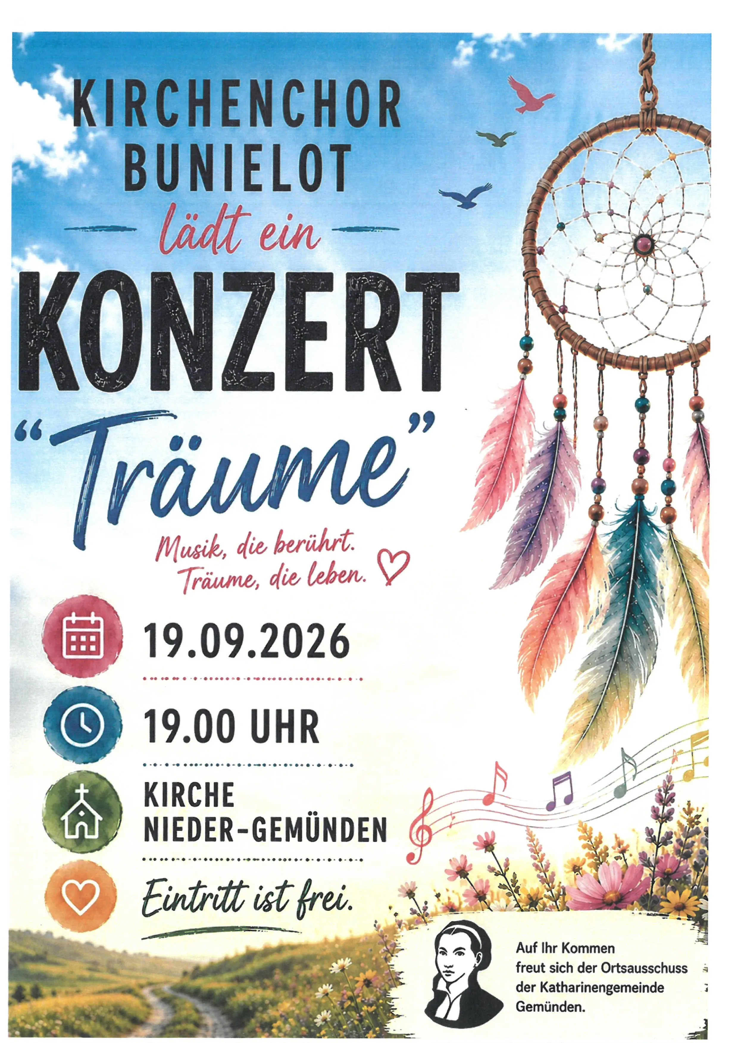 Konzertflyer Träume 19.09.2026