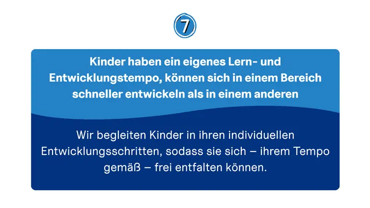 Kinder haben ein eigenes Lern und Entwicklungstempo