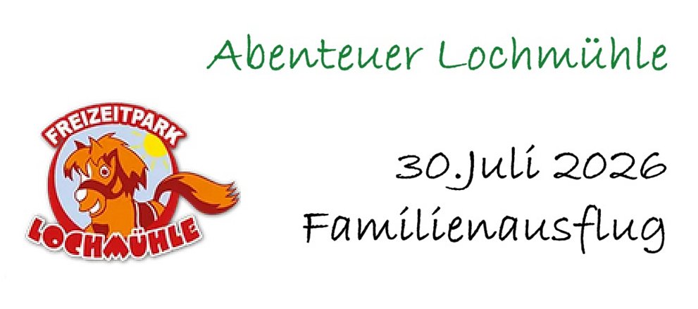 Am 30.7.2026 sind Familien eingeladen zu einem Ausflug zur Lochmühle, Kontakt: christina.hoppe@ekhn.de