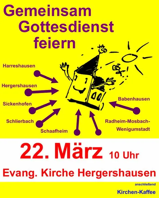 Einladung zum Gemeinsamen Gottesdienst am 22.03.2026 um 10 Uhr in der Kirche in Hergershausen.