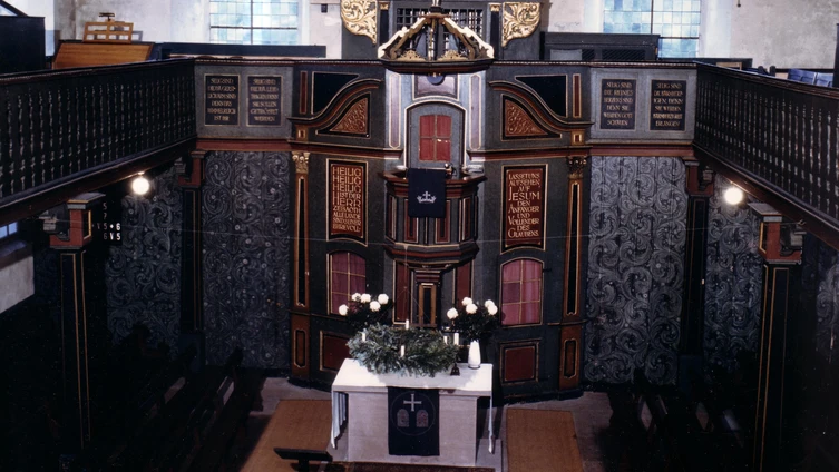 Innenansicht der Kirche 1968