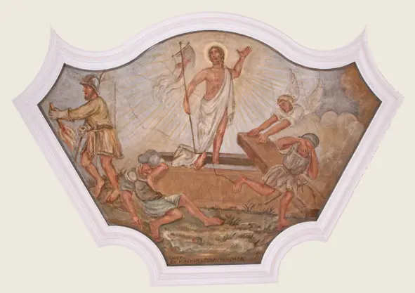 Deckengemälde von der Auferstehung Jesus Christi